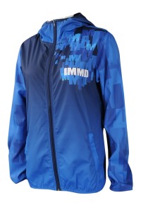 J764 sample-made windbreaker jacket, fashion jacket style, digital color printing, sublimation, custom windbreaker coat factory